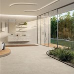 Nyra di Atlas Concorde, superfici effetto pietra per spazi benessere